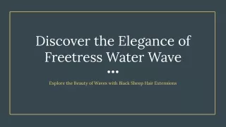 Discover the Elegance of Freetress Water Wave