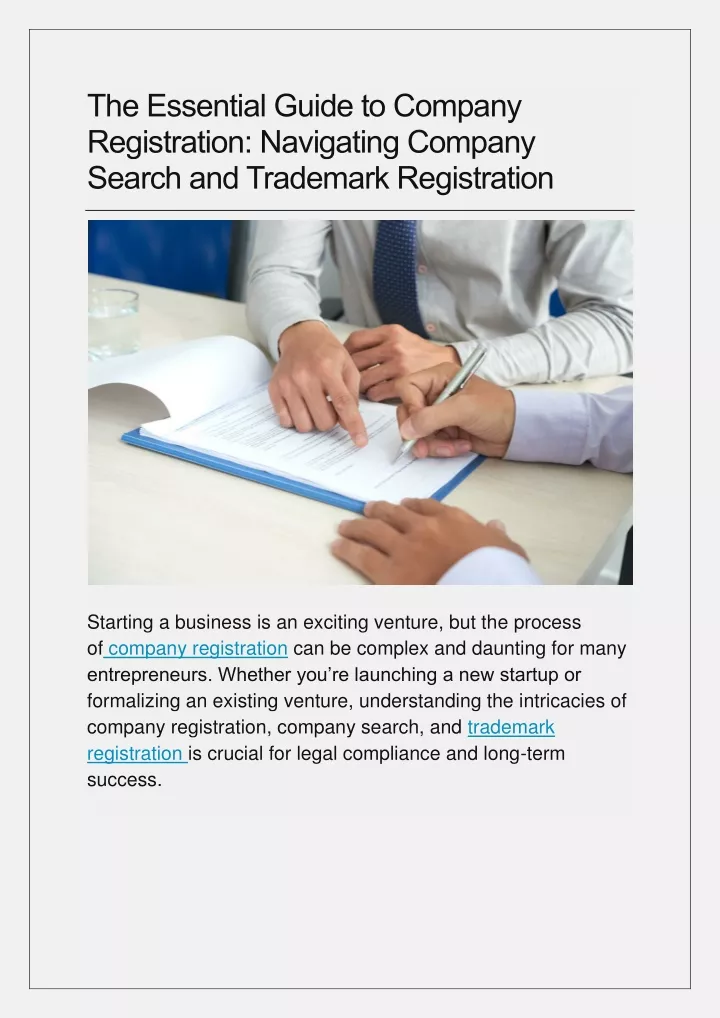 the essential guide to company registration