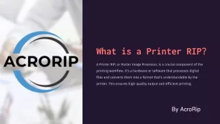 What is a Printer RIP?