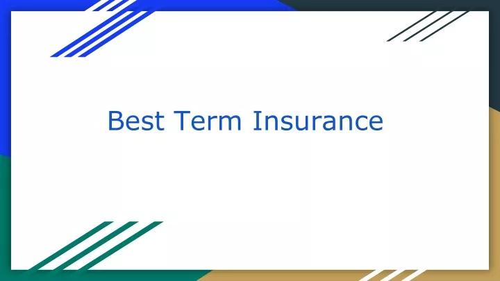 best term insurance