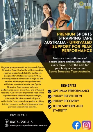 Premium Sports Strapping Tape in Australia for Optimal Performance