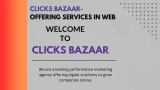 Clicks Bazaar- Offering Services in Web