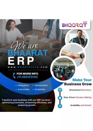 ERP on the cloud - Bhaarat ERP
