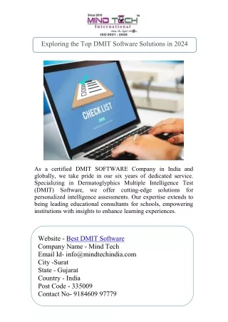 Best DMIT Software