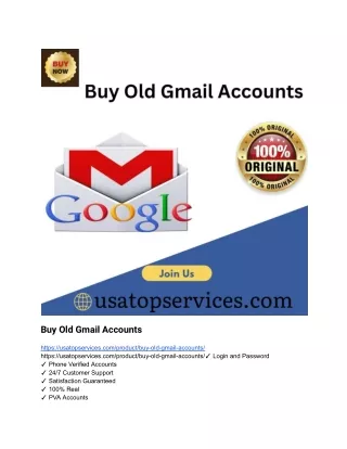 Buy Old Gmail Accounts