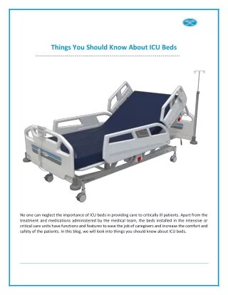 Things You Should Know About ICU Beds