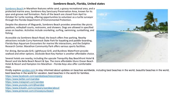 sombrero beach florida united states