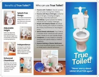True Toilet - Innovative Toilet Seat with Urinal Attachment