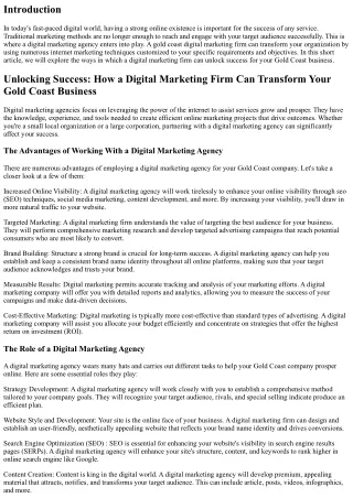 Unlocking Success: How a Digital Marketing Agency Can Change Your Gold Coast Bus