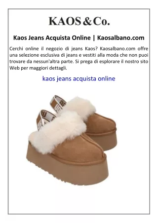 Kaos Jeans Acquista Online | Kaosalbano.com