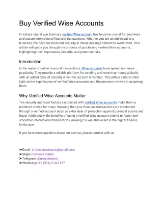 Buy Verified Wise Accounts 14