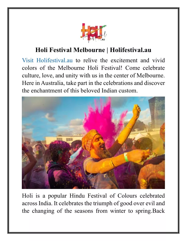 ppt on holi