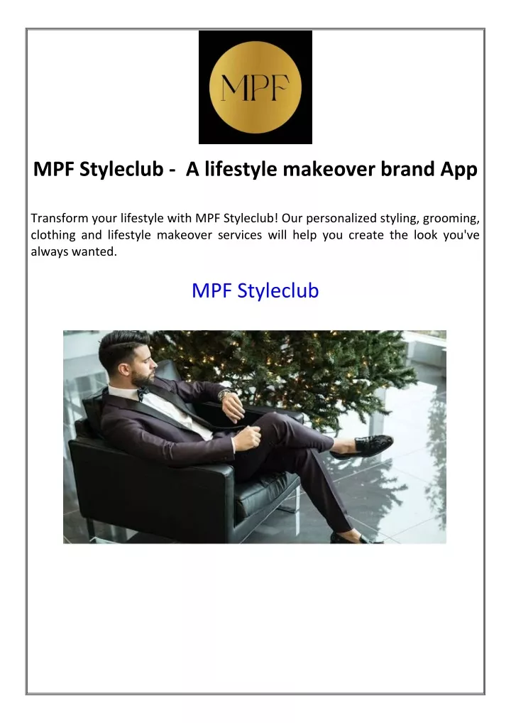 mpf styleclub a lifestyle makeover brand app