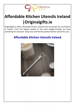 Affordable Kitchen Utensils Ireland | Originalgifts.ie