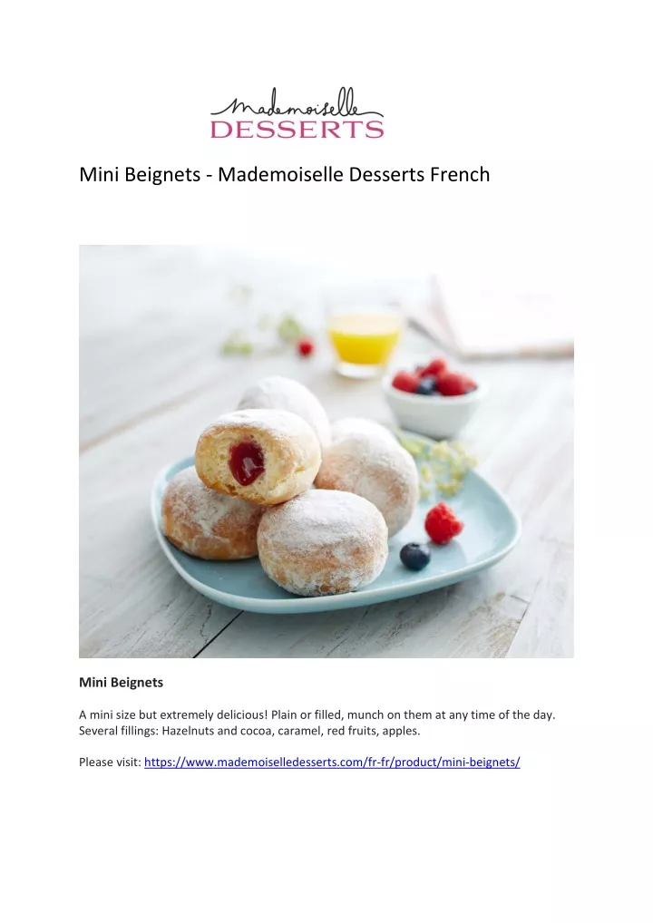 mini beignets mademoiselle desserts french