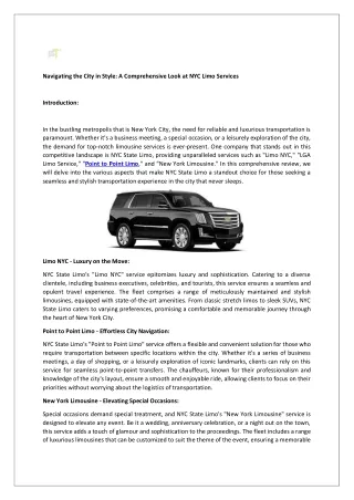 point-to-point-car service-NYC State Limo