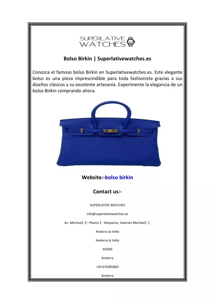 bolso birkin superlativewatches es