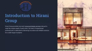 Get Best Structural design Services by Hirani Group
