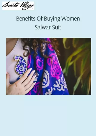 Buy Women Salwar Suit For Any Occasion - Gusto Village