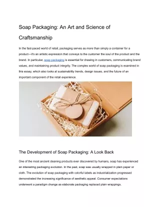 Crafting Excellence_ The Art and Science of Soap Packaging