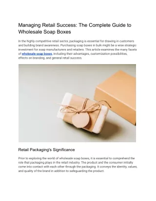 Managing Retail Success_ The Complete Guide to Wholesale Soap Boxes