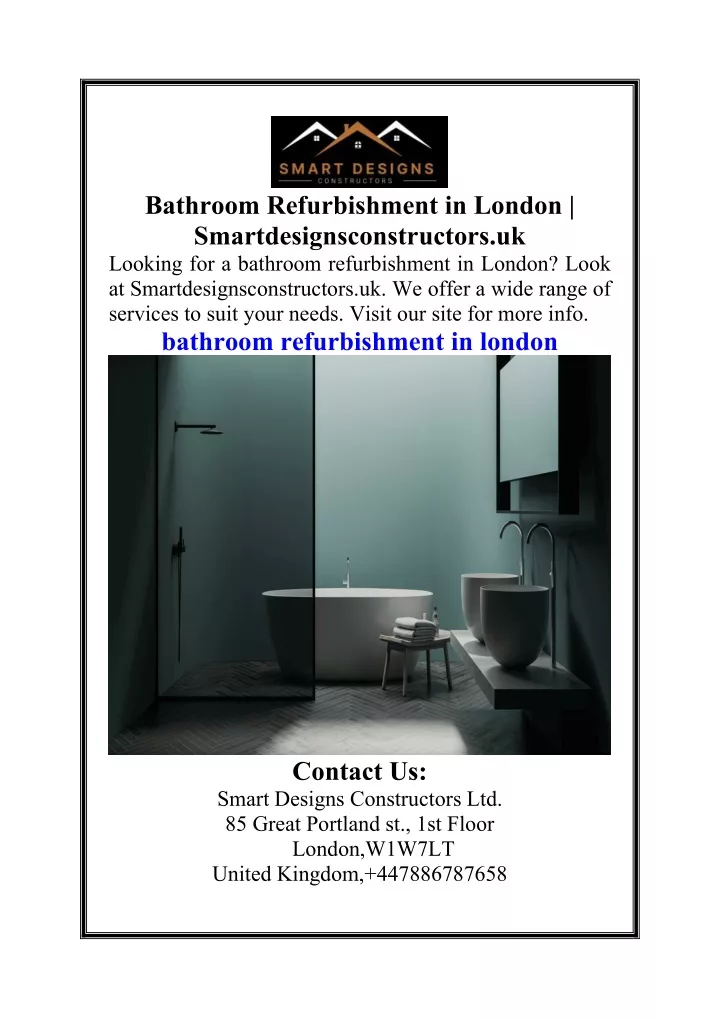 bathroom refurbishment in london