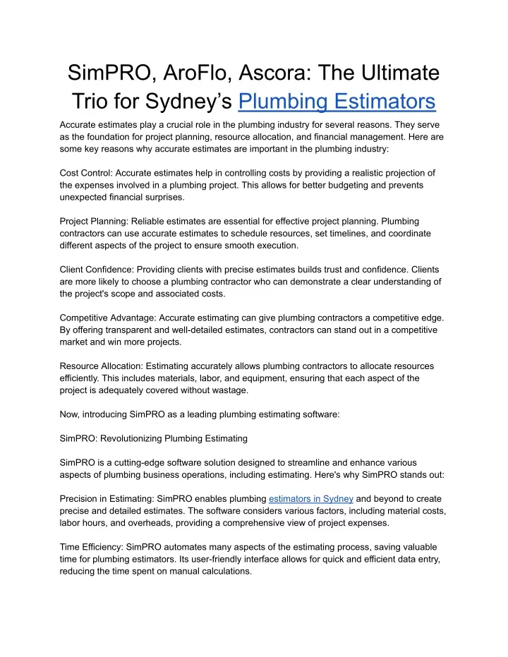 simpro aroflo ascora the ultimate trio for sydney