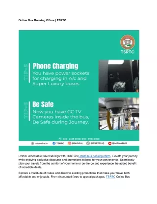 online bus booking offers tsrtc