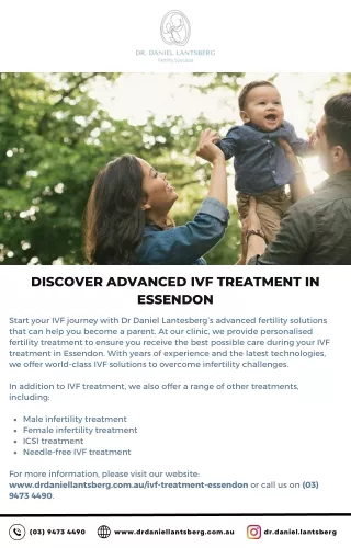 Discover Advanced IVF Treatment in Essendon