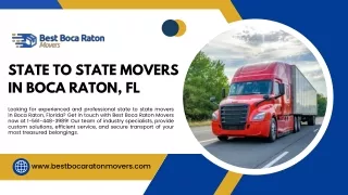 State to State Movers in Boca Raton, FL