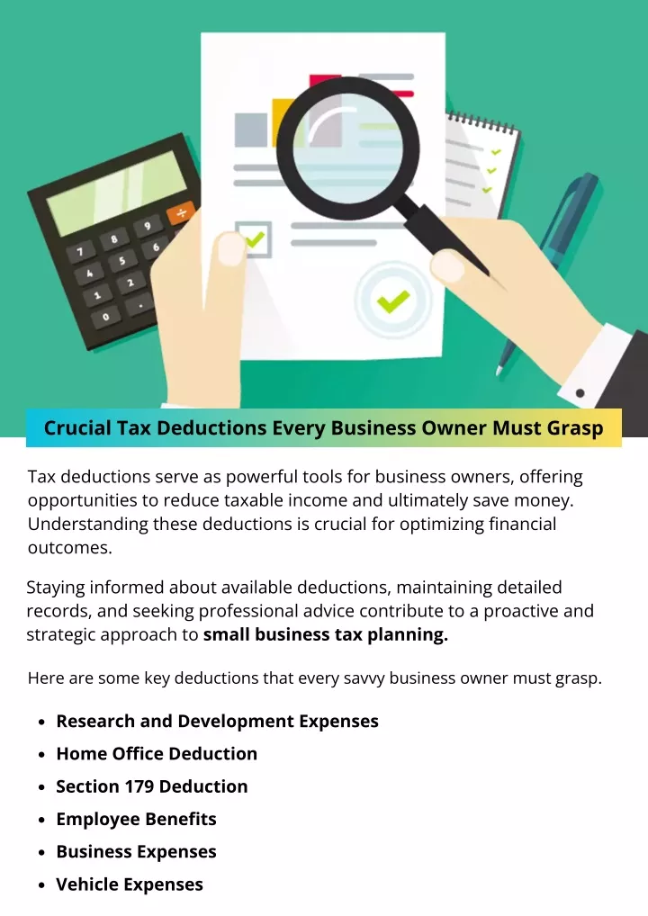 crucial tax deductions every business owner must