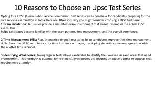 10 reasons to choose an 10 reasons to choose