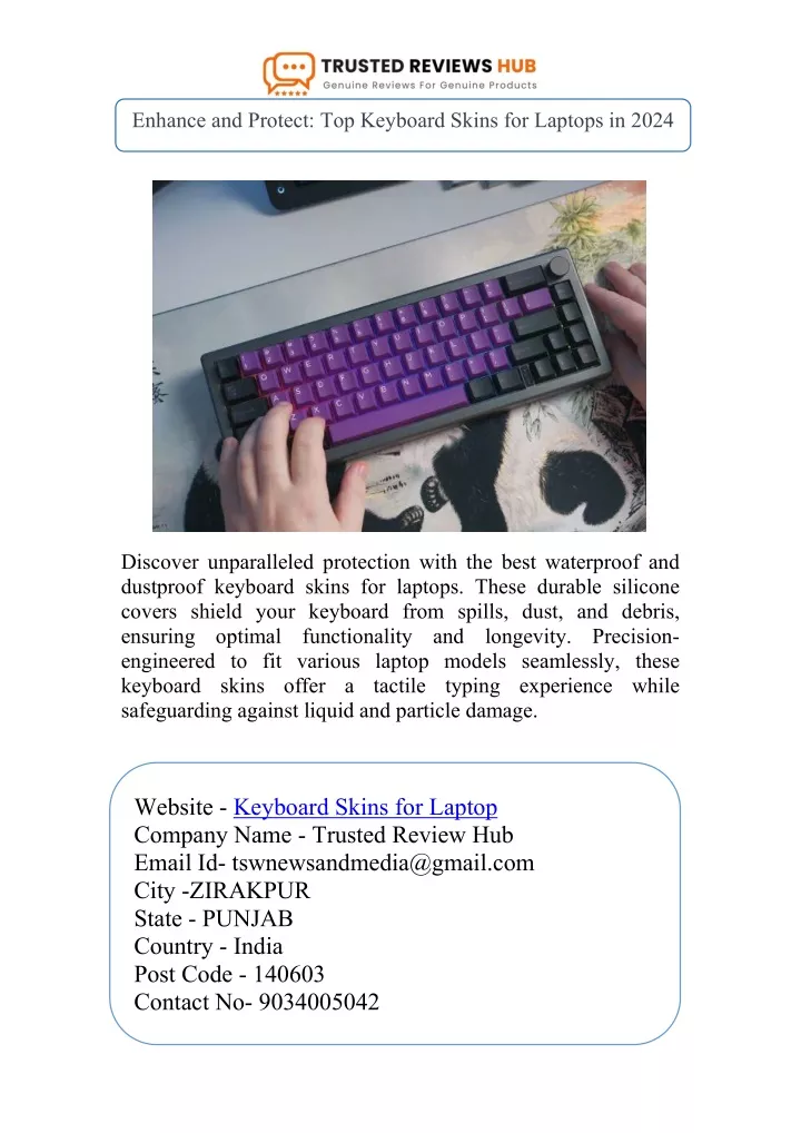 enhance and protect top keyboard skins