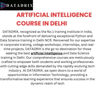 artificial intelligence course in delhi