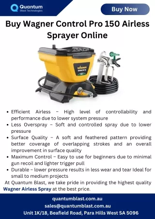 Buy Wagner Control Pro 150 Airless Sprayer Online