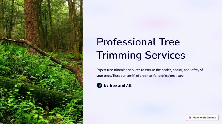 professional tree trimming services