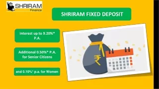 Shriram Fixed Deposits: A Safe Way to Grow Your Savings