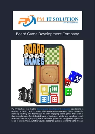 board game development company