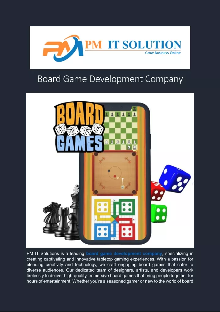 board game development company