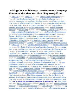 Taking On a Mobile App Development Company Common Mistakes You Must Stay Away From.docx