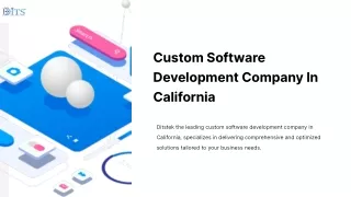 Custom Software Development Company in California | Ditstek
