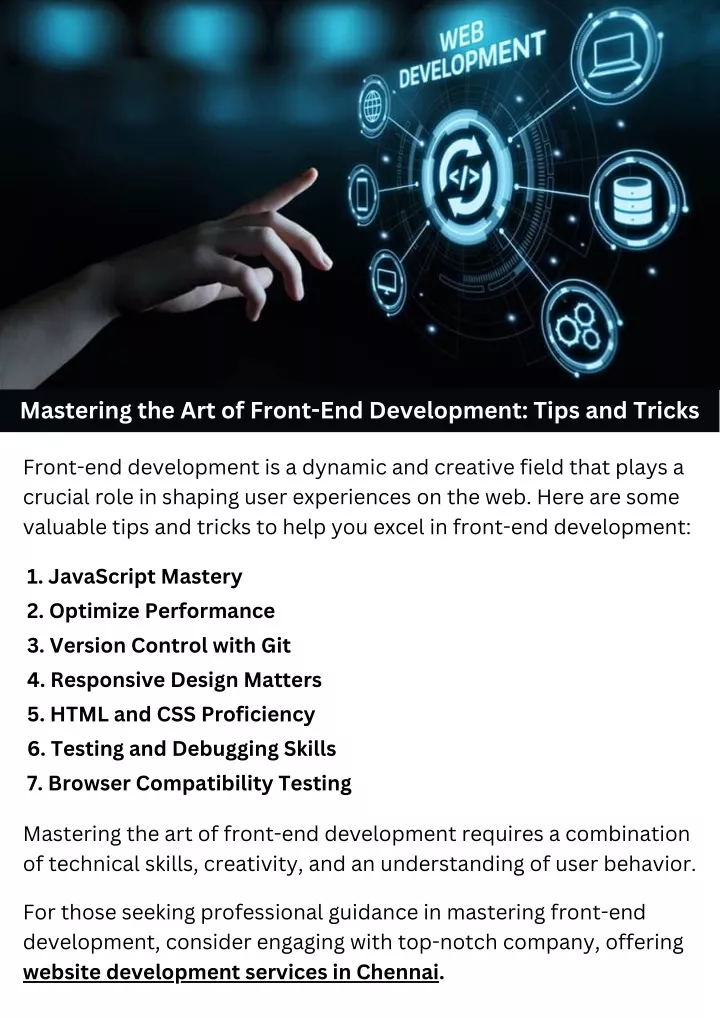 mastering the art of front end development tips