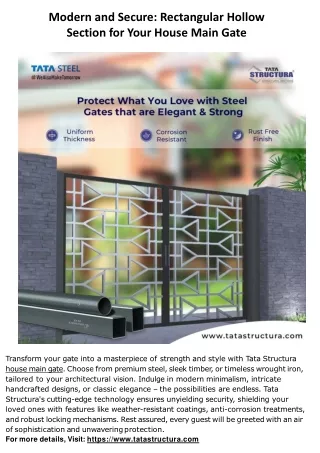 modern and secure rectangular hollow section