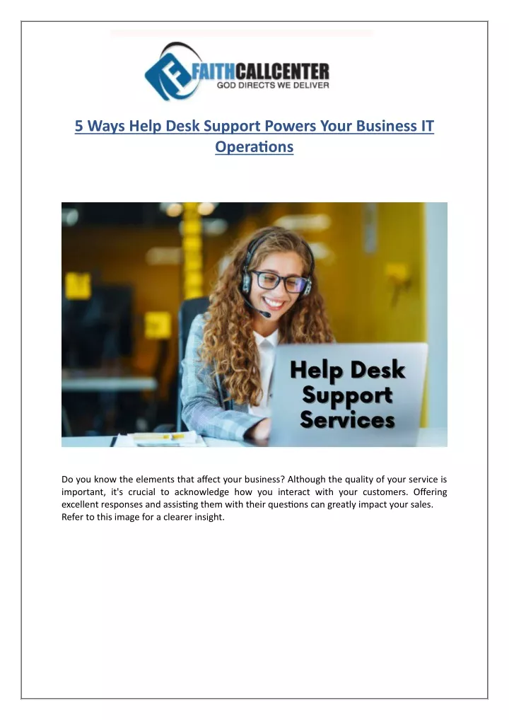 5 ways help desk support powers your business