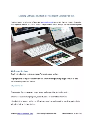 Leading Software and Web Development Company in USA