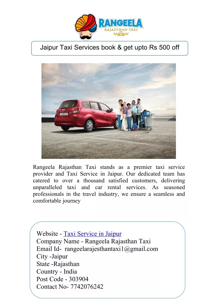 jaipur taxi services book get upto rs 500 off