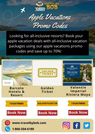 Exclusive Apple Vacations Promo Code Save Up to $150 on 3-Night Stay Packages