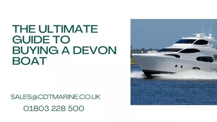 the ultimate guide to buying a devon boat