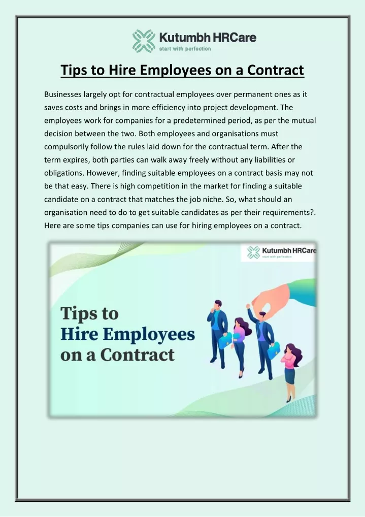 tips to hire employees on a contract
