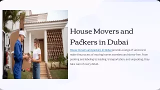 house movers and packers in dubai house movers